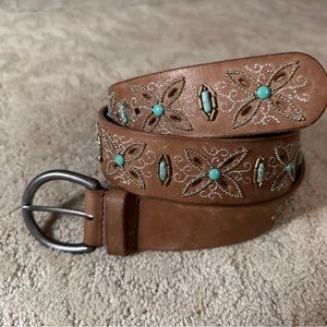 Lucky brand unisex supple leather belt, 36+ inches (see photos w/yardstick)